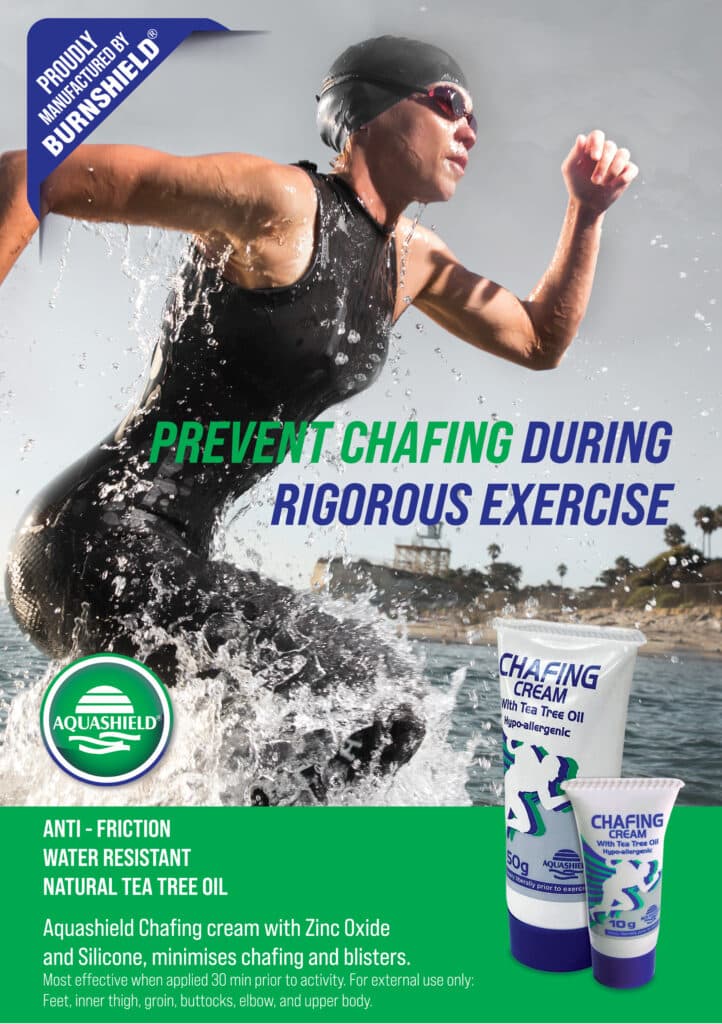 Aquashield Anti Schuur Crême voor sporters Burnshield Arvem Hillegom