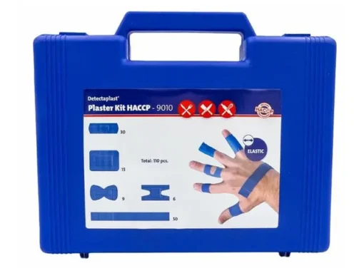 Pleister koffer HACCP met elastische blauwe pleisters