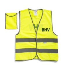 Veiligheidsvest met opdruk BHV in tasje