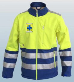EHBO-KNVE softshell Jack met striping, rug & borstlogo