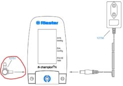 Connector ri-champion N tussen slang van manchet en bloeddrukmeter
