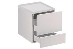Ladeblok wit. 2 lades 60 cm