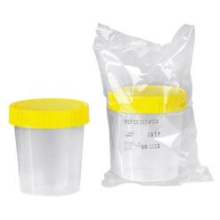 Urinebekers 125 ml met schroefdeksel in doos 150 stuks