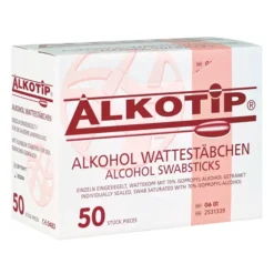 Acoholdoekje / staafje met grote katoenen tip afm Ø 10x100mm