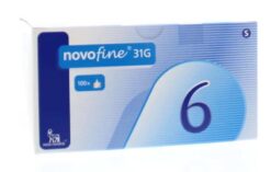 NovoFine insuline naalden, 31G 6 x 0.25 mm