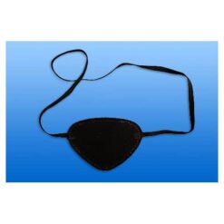 Ooglapjes met elastisch band kleur zwart verpakking 2 stuks