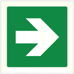 Pictogram Te volgen richting 150x150mm