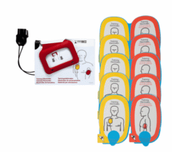 Trainings electroden Lifepak (5) plakkers+ kabel in foudraal
