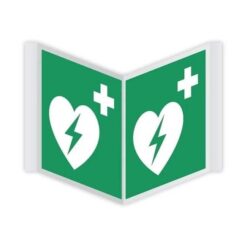 Bordje met pictogram AED aanwezig Panoramisch