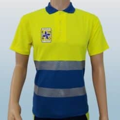 KNV EHBO poloshirt FLEX striping KM met borst- & ruglogo