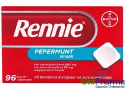 Rennie kauwtablet Pepermunt smaak Ds 96 tabletten