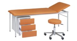 Onderzoektafel met ladeblok en tabouret