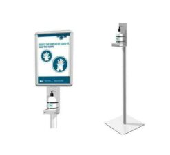 Standaard voor handdesinfectie / handzeep met A3 houder