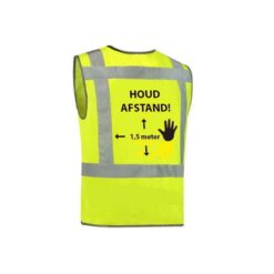 Vestje kleur geel - Houd afstand 1.5 meter