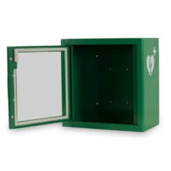 Universele AED wandkast groen met alarm