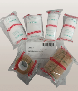 Navulling verbandkoffer BHV-EHBO Refill Service Arvem Hillegom Module 2 Zwachtels